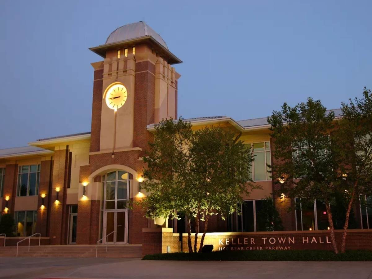 Keller Texas Town Hall for newcomers moving to DFW or within Dallas-Fort Worth area.