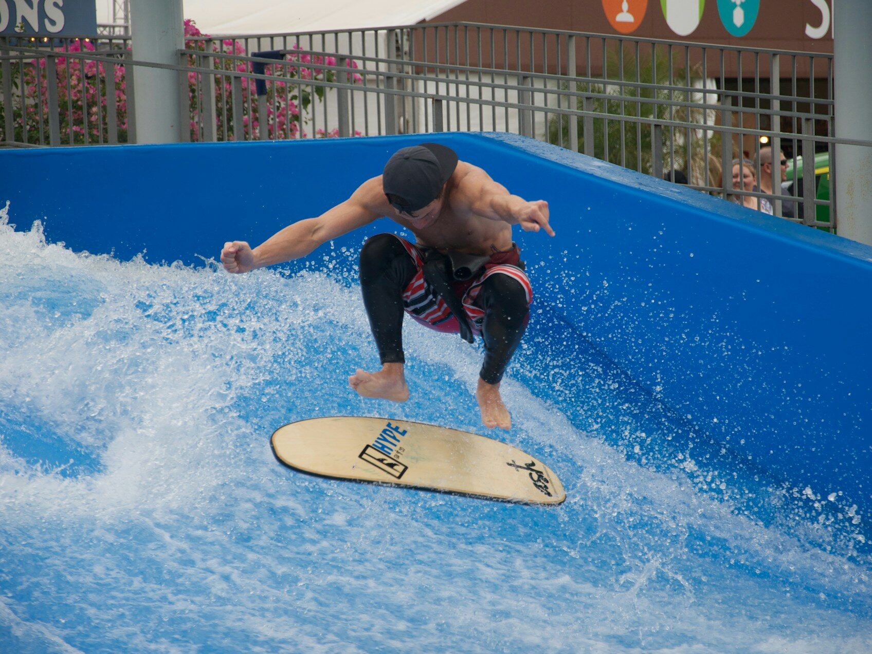 Surfer in Midair at the State Fair of Texas, Exposition Avenue, Dallas, TX.