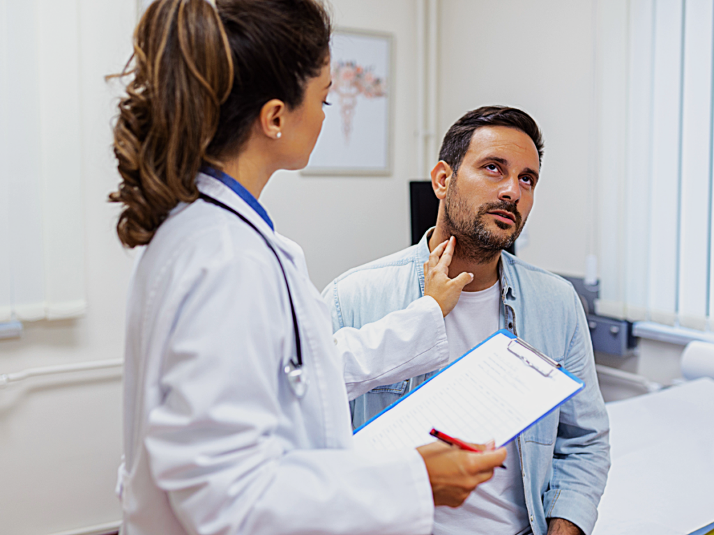 Primary Care Physician taking care of patient.