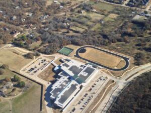 Aerial view of Carroll Middle School for article DFWs Highest-Rated School Districts for 2025
