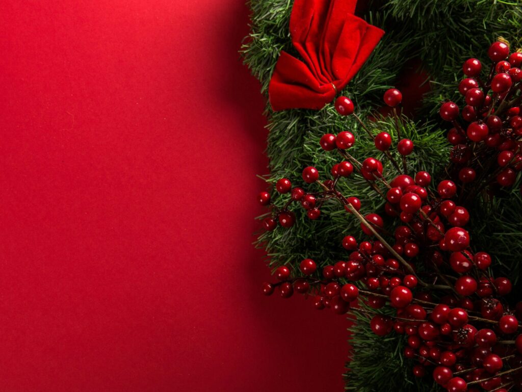 Holiday wrapping paper with garland. Best holiday events in Dallas Fort Worth